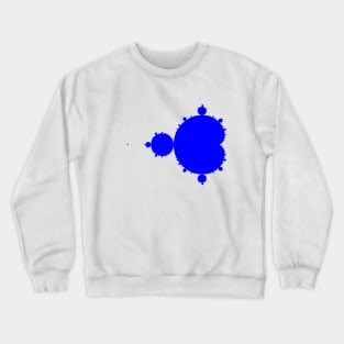 Solid Blue on White Mandelbrot Crewneck Sweatshirt